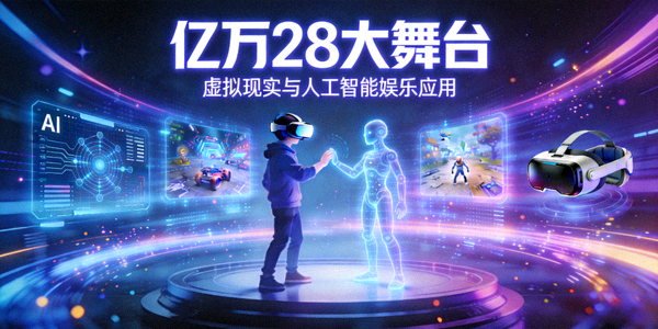亿万28大舞台科技创新动态图片 - 展示虚拟现实与人工智能技术在娱乐中的应用
